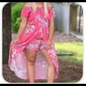 Zenobia Coral Romper